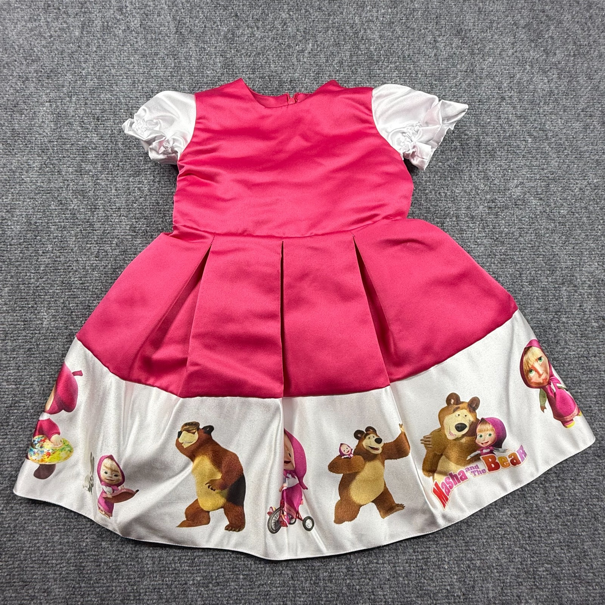 open lace back dress Masha and The Bear – Dress with a print Friends Forever – Masha And The Bear  Apparel