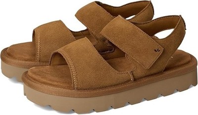 NiB! Koolaburra by UGG Sandal Womens Size 7 Chestnut Brown Suede Adjustable NEW