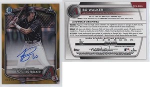 2025 Bowman Chrome Prospect Gold Lava Refractor /50 Bo Walker #CPA-BWA Auto