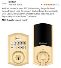 Kwikset HomeConnect 620 Keypad Connected Smart Lock US15 Z-Wave with SmartKey