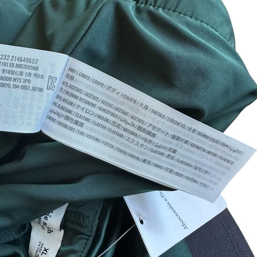 ABERCROMBIE & FITCH Green Satin Scarlett Mini Skort Women's Size XL NWT Glam - Picture 8 of 11