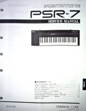 Yamaha Original Service Manual Booklet for PSR-7 Portatone Electronic Keyboard.