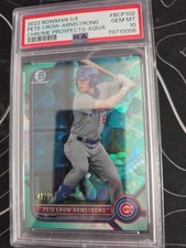 2022 Bowman Sapphire Edition Chrome Prospects Pete Crow-Armstrong  Aqua /55 (RC)