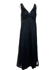 Vintage Size 38 Vanity Fair Long Night Gown Double Layer Lace Bodice 70s 80s