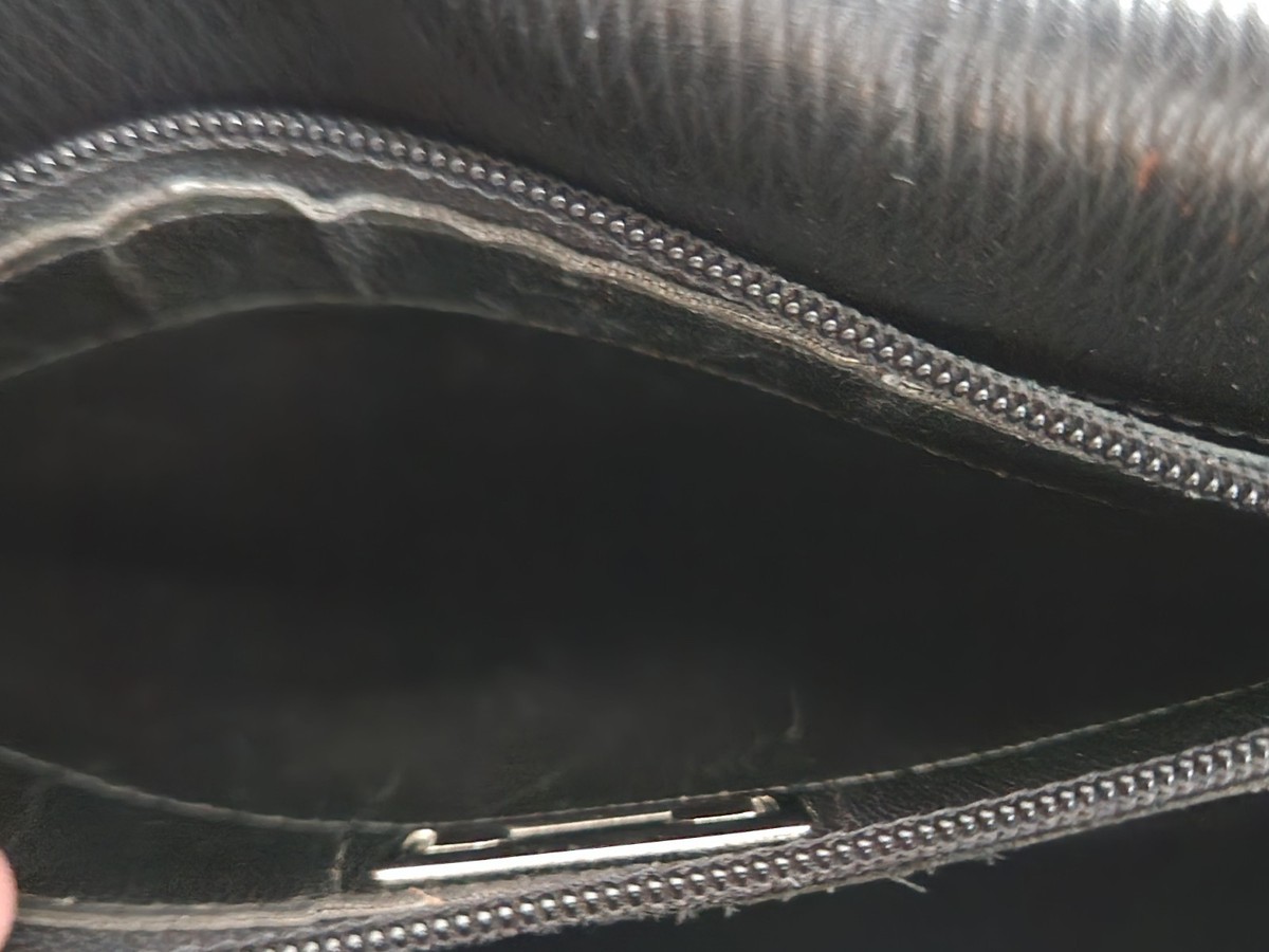Vintage Renoma Paris Black Leather Shoulder Crossbody Bag Flap