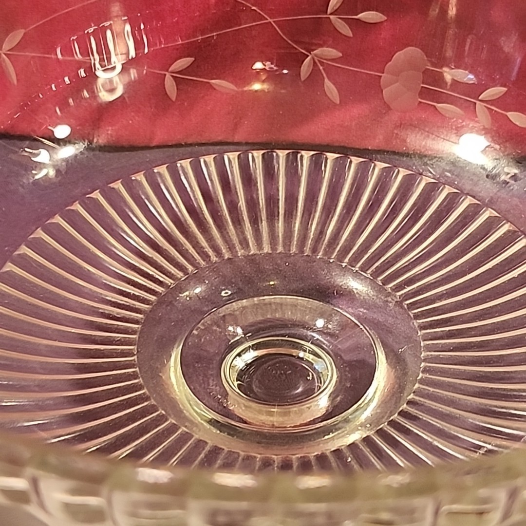 Princess House Heritage Crystal Etched Glass Cake Plate REPLACEMENT Dome 10” Lid