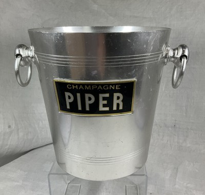 PIPER CHAMPAGNER EISKÜBEL KÜHLBOX WEINBAR VINTAGE GEBRAUCHT HOCHZEIT PARTY FRANKREICH ALT