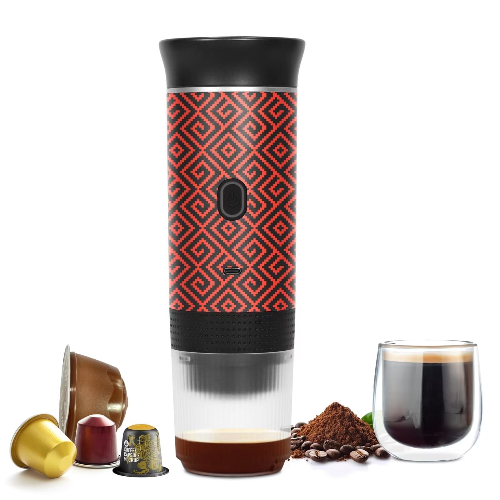 Gift Set For Travel, Battery Powered Portable Electric Espresso ...
