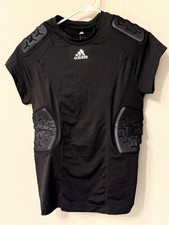 NWT Adidas men's M Alphaskin Force Padded Compression Shirt black football