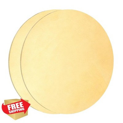 uxcell 2 Brass Round Plates 0.03''x 4''