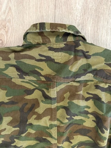 Hiroshi Kato The Vice Camouflage Chore Jacket Green Black Shacket Men M image 7