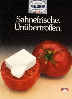 3w9876/ Reklame / Werbung aus 1980   KRAFT Philadelphia Frischkäse