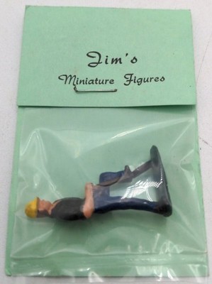Jim's O Scale Pewter Figure Man with Hardhat and Shovel