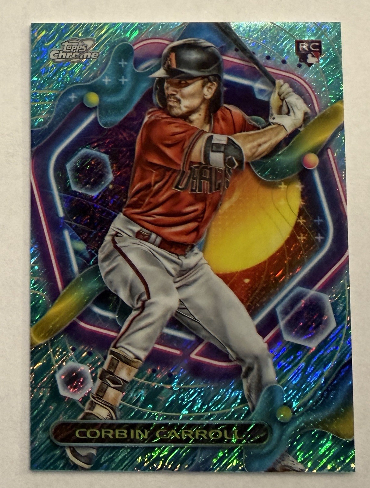 2023 Topps Cosmic Chrome Corbin Carroll #92/199 RC Rookie Aqua Equinox