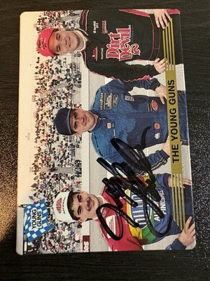 Signed Jeff Gordon Auto 1993 Action Packed #156 W/ Bobby Labonte / Kenny Wallace