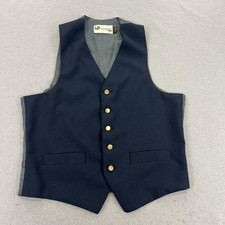 Vintage Levis Panatela Vest Mens Medium Dress Waistcoat Gold Buttons 70s