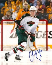 Minnesota Wild Charlie Coyle Autographed 8x10 Photo COA THREE