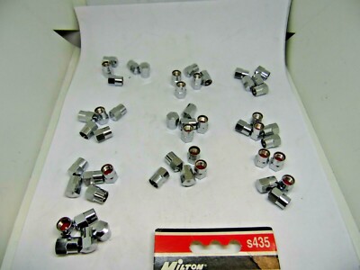 50  S435 Brass Copper chrome Half hex Car Tire Valve caps bicycle Air dust Cover