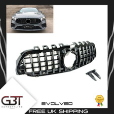 FOR MERCEDES A-CLASS GRILLE W177 2018 A200 A250 A45 AMG ALL BLACK 2018+ UK STOCK
