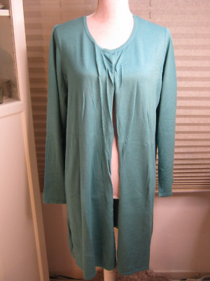 Leichte StrickJACKE Grün  GR. 44/46 elegant Viskose