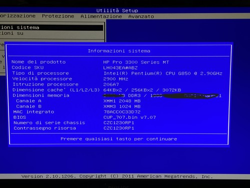 HP As #642201-001 Hauptplatine / CPU Pentium G850 2.90GHZ/RAM DDR3/ LGA 1155 - Picture 4 of 4