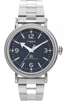 Timex Waterbury Ocean - Reloj de plástico reciclado para hombre, 42 mm, Azul/Cacahuetes, Una talla, Waterbury Ocean - Reloj de pulsera de plástico reciclado de 41 mm