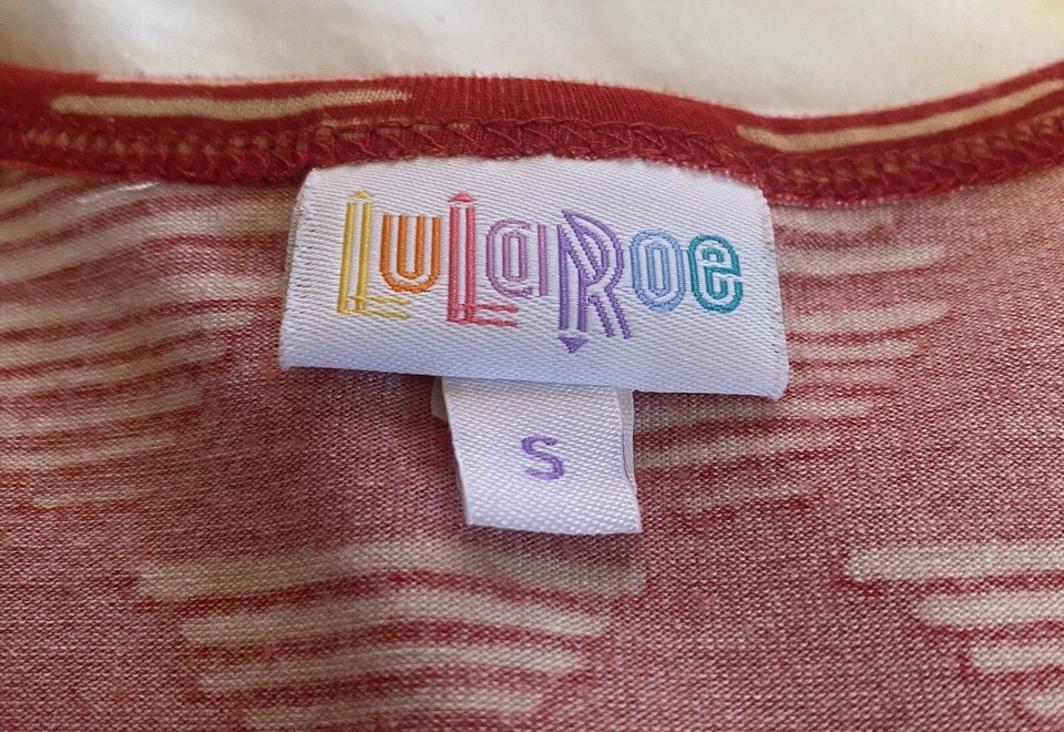 LuLaRoe Womens Small Red White Pattern Stretch Dress Ladies eBay