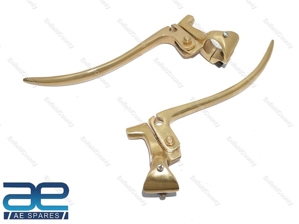 "FüR Triumph BSA Ariel Vintage Bikes Messing Bremse & Kupplung Hebel 7/8 \" S2U"-image