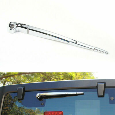 Rear Windshield Wiper Arm Blade Cover Trim For Jeep Wrangler JK 2007-2017 Chrome
