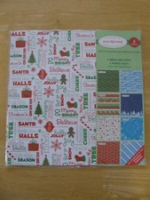 8 Pieces CHRISTMAS COLLECTION 12" X 12" Scrapbook Paper NIP