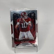 Mac Jones 2021 Prizm Draft Picks SILVER PRIZM All-American Card #183 - Patriots 