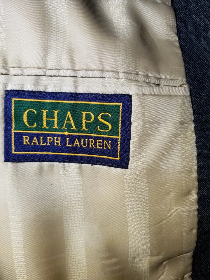 58R Vintage Ralph Lauren Chaps Peak Lapel Frock Blazer Tail Coat Grey Jacket Men - Image 3 of 4