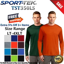 Sport-Tek TST350LS Mens Big & Tall Long Sleeve Dri-Fit Peak Peformance T-Shirt