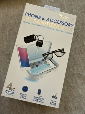 SANITIZER BOX PHONE & ACCESSORY UV W/ BUILT-IN AROMA DIFFUSER & GIFT GABBA GOODS