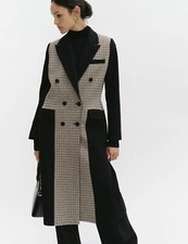 Rrp £540 Each X Other Double Breasted Long Hybrid Coat - S