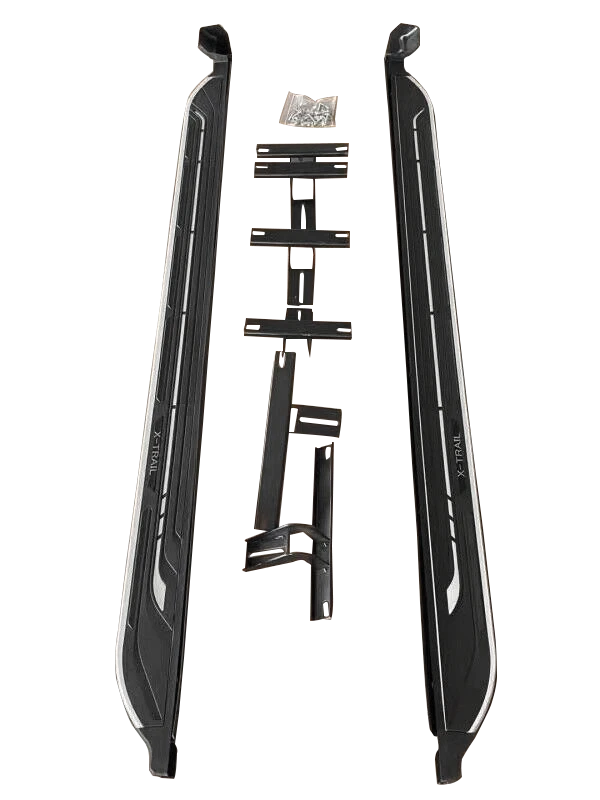 Barra de correr Nerf de escalón lateral 2 piezas apta para Nissan X-Trail Rogue T33 2021-2025 Foto 2 de 4