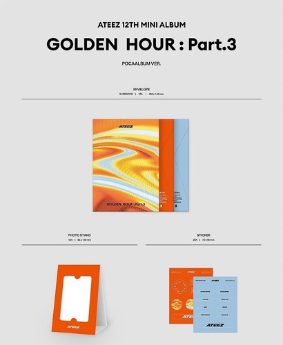 ATEEZ GOLDEN HOUR : PART.3 12th Mini Album POCA Ver/QR+Stand+2Sticker+4Card+GIFT - Bild 3 von 8