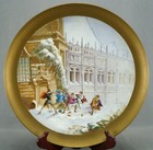 Barluet Montereau Faience Hand Painted Bloody Renaissance Sword Fight Charger