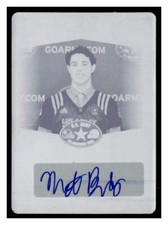 MATT BURKE 2013 LEAF ARMY PRINTING PLATE AUTOGRAPH 1/1
