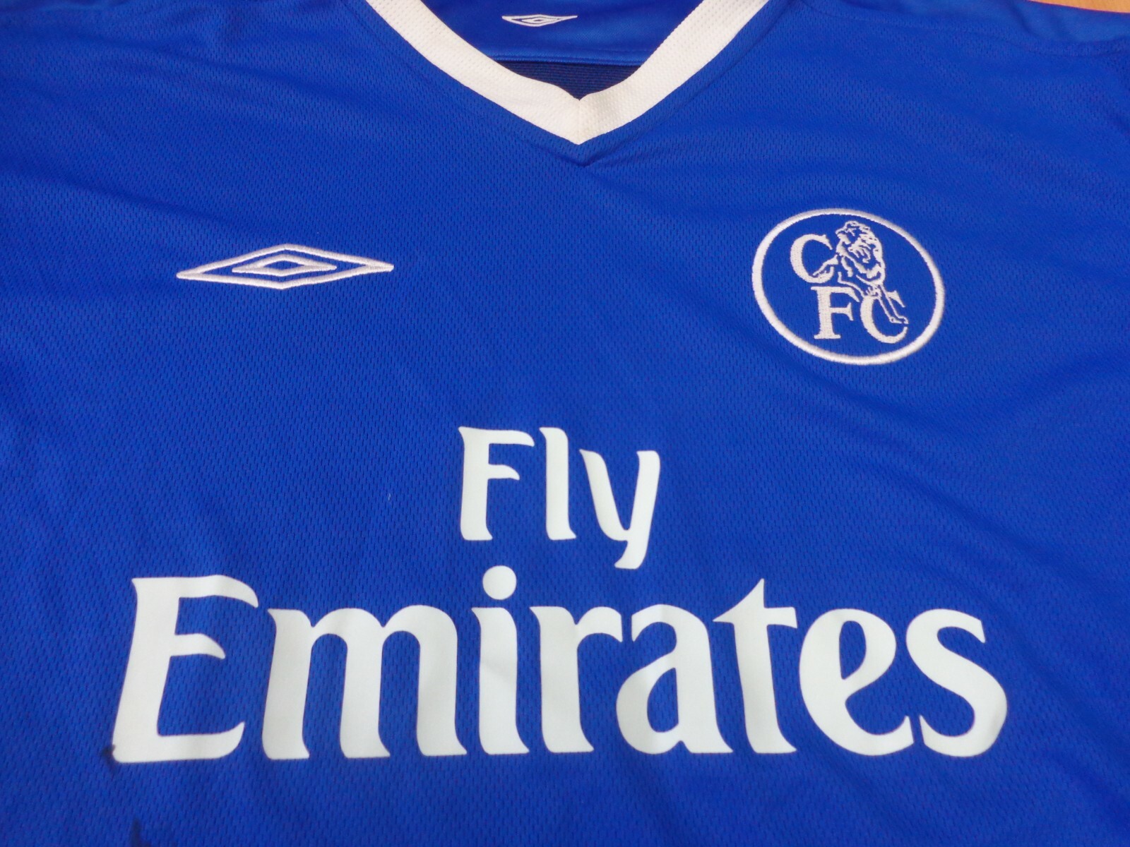 CHELSEA 2003-2005 HOME FOOTBALL SHIRT SIGNED BY JUAN SEBASTIAN VERON  GENUINE | eBay