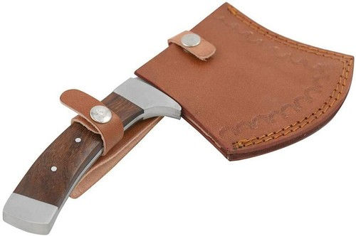 Hacha con mango de madera Wild Turkey hecha a mano colección de acero inoxidable con sh de cuero - Imagen 5 de 5