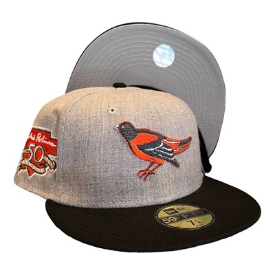 New Era Baltimore Orioles 59FIFTY Fitted Hat Cap Jackie Robinson Patch 7 1/8