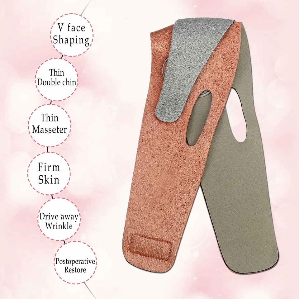 V-line Face Chin Cheek Lift Up Slim Mask Anti Wrinkle Belt Slimming Strap Band - Image 4 of 4