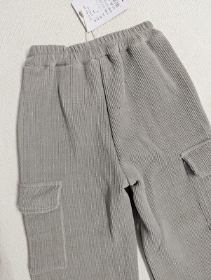 Gr.100 *Neu Jungen hellgraue Fleece Hose Cordhose Cargohose