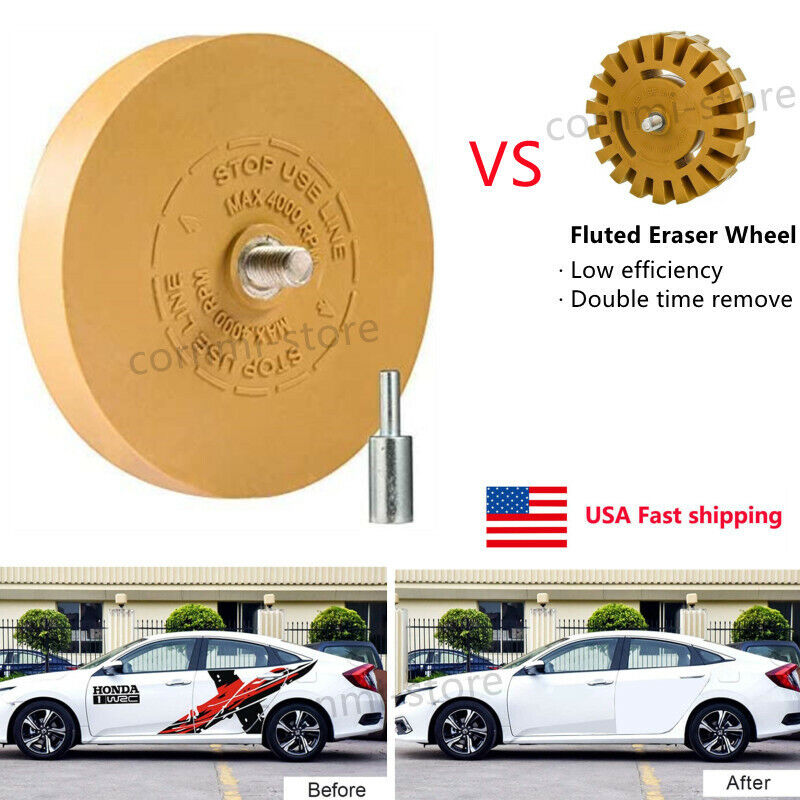 Car Decal Remover Pneumatic Rubber Remover Wheel Sticker Film Glue Removal  Eraser Scraper Disk Paint Cleaner Polish Tool - AliExpress