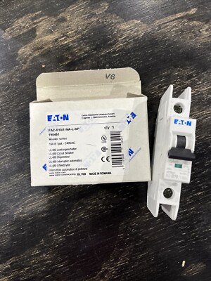 EATON FAZ-B10/1-NA-L-SP CIRCUIT BREAKER, 1-POLE, 10A, 240V, B CURVE, NIB