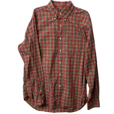 American Living Mens L Shirt Red Plaid Button Down Long Sleeve Event Casual