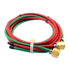 6' GREEN/RED Flexible Braided 1/8 Twin Hose For Little Jewelry Soldering Torch