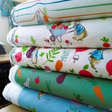 Beatrix Potter Peter Rabbit Licensed Cotton Fabric Dressmaking Quilting Per 50cm