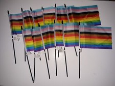 PRIDE Flags Rainbow Flags 8"x6" Pride LGBTQ Flag Pride Month ONE DOZEN / 12 NEW